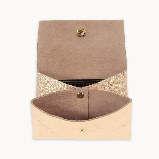Rose gold Metallic Two Layer Wallet