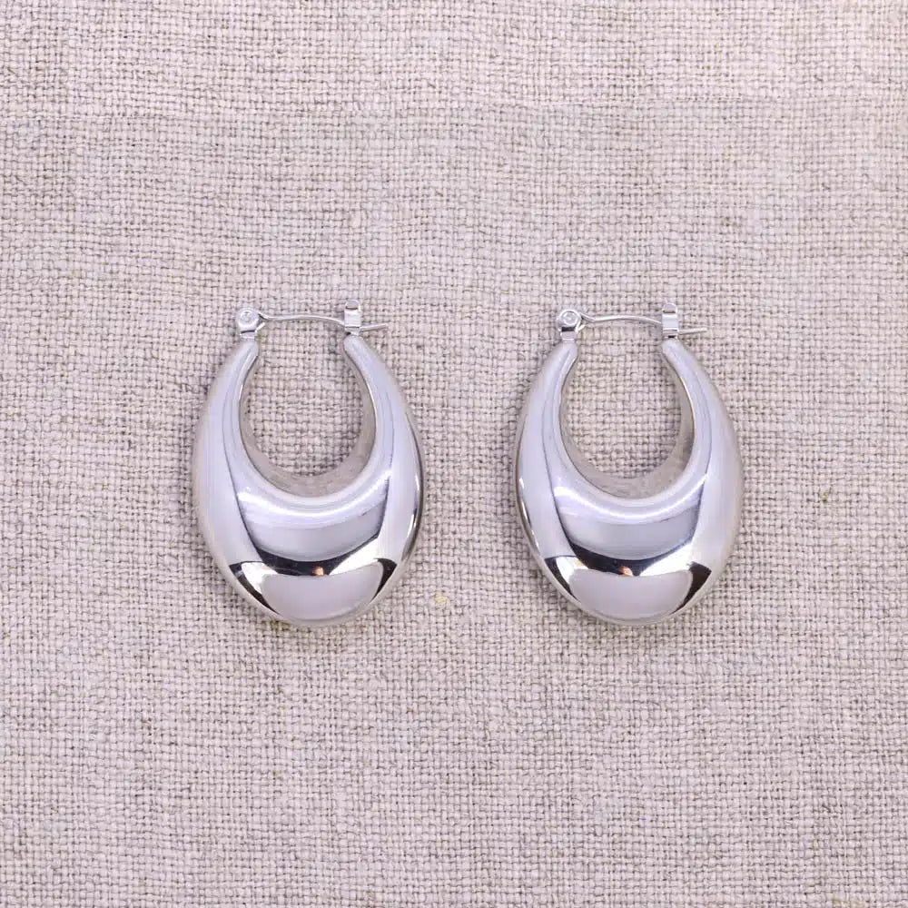Irena Oval Hoop Earrings
