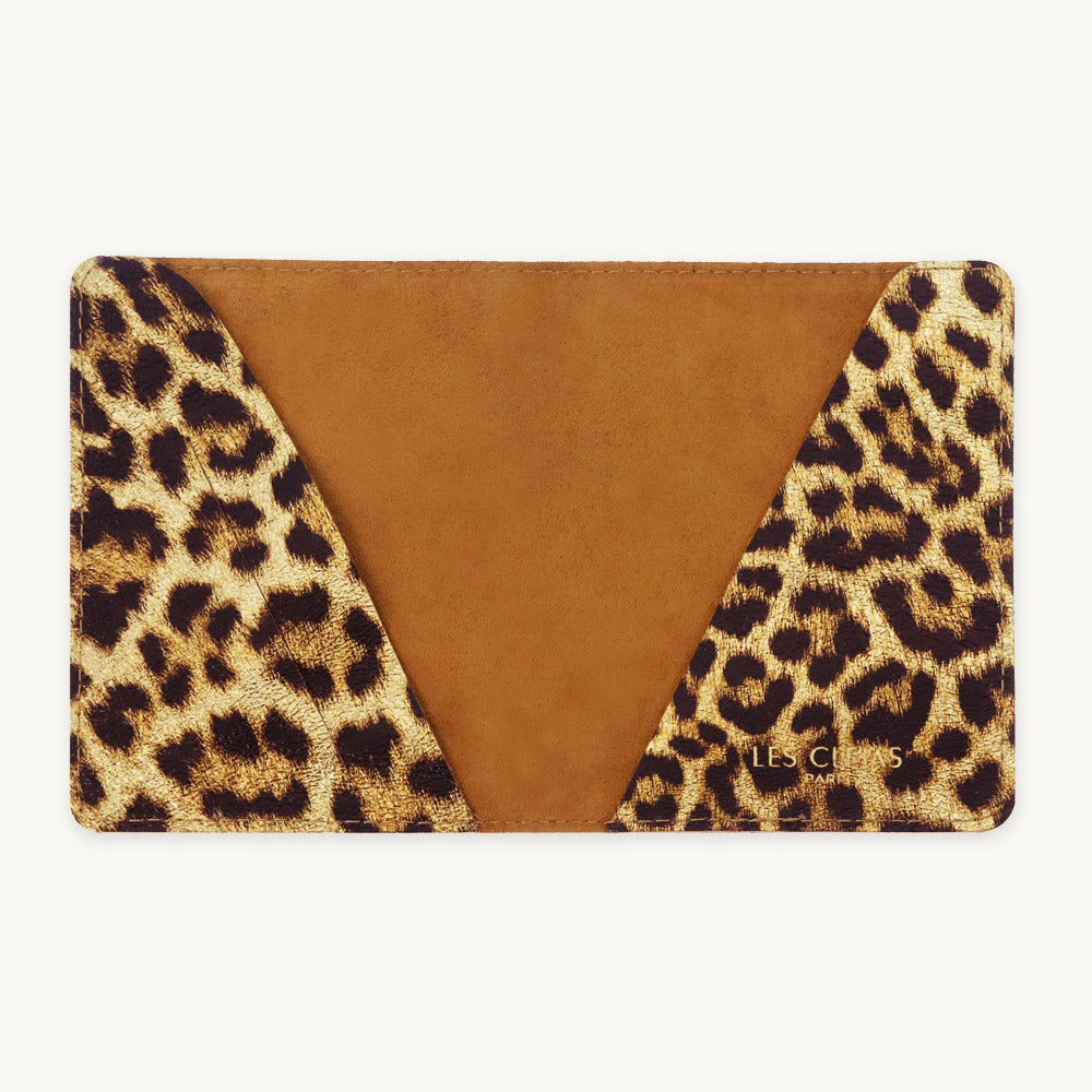 Leopard Leather Passport Cover