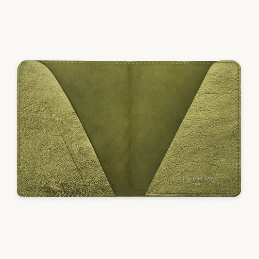Khaki Leather Passport Cover