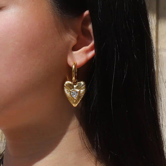 Amara Big Heart Hoop Earrings