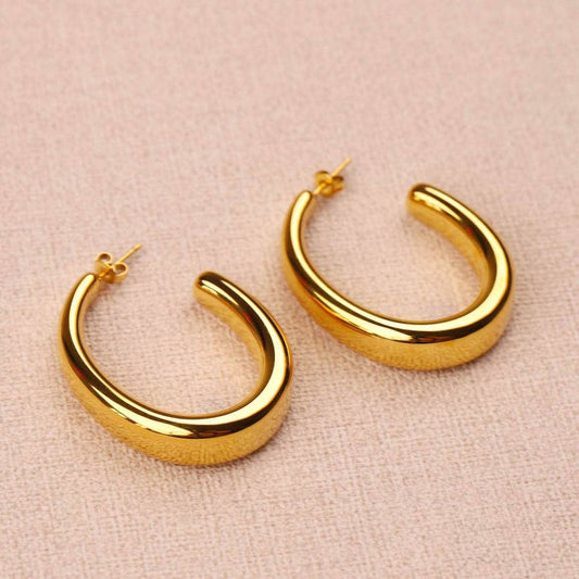 Doryne Oval Hoop Earrings
