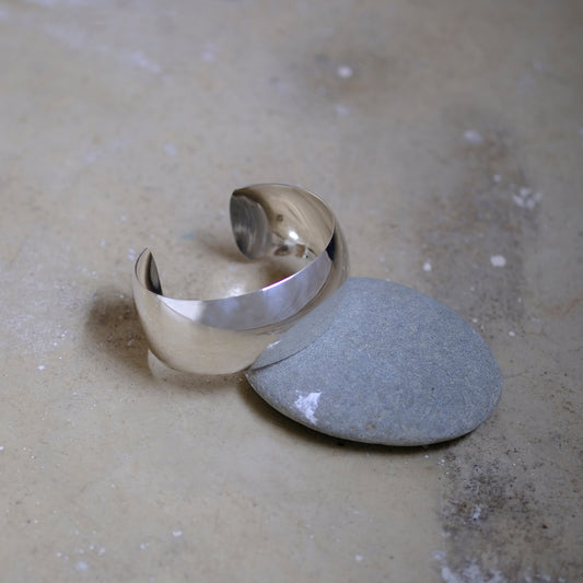 Sterling Silver Thick Plain Bangle