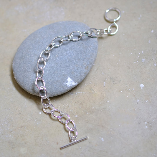 Sterling Silver Oval Links Bracelet