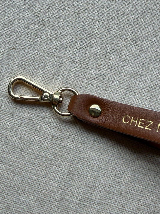 Leather Keychain "Chez Nous"