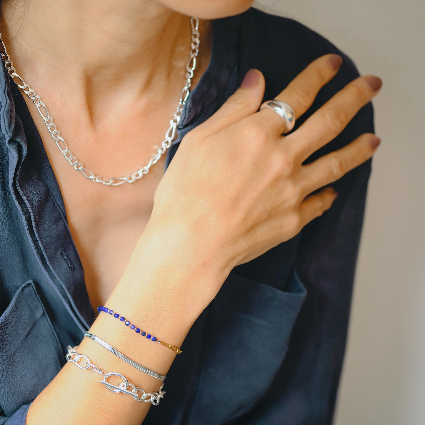 Sterling Silver Oval Links Bracelet