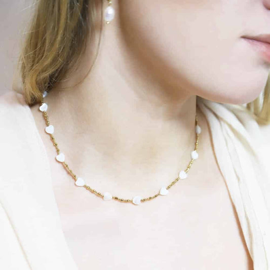 Kirlia Heart Mother-of-Pearl Necklace
