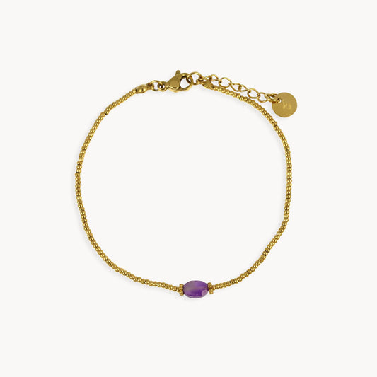 Laurence fine oval stone Bracelet