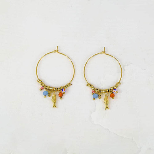 Caleïs Fish Hoop Earrings