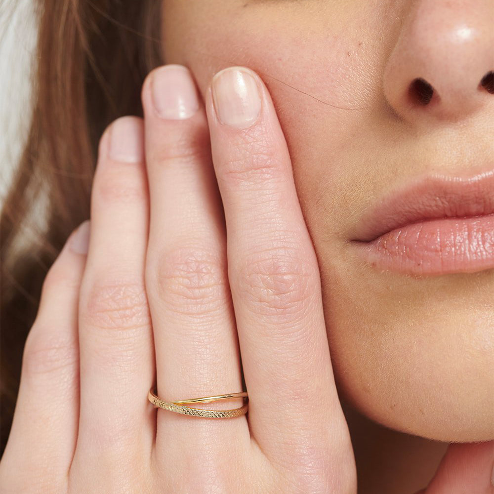 Nest Double Cross Ring