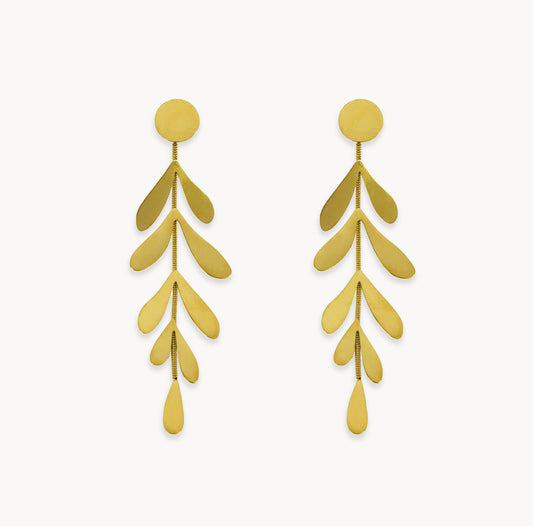 Les Cleias Windward Long Leave Earrings