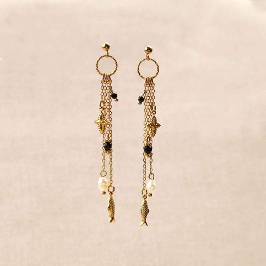 Loriane fish lunck charm Earrings