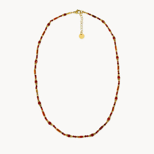 Mandana Gemstones Necklace Burnt Orange