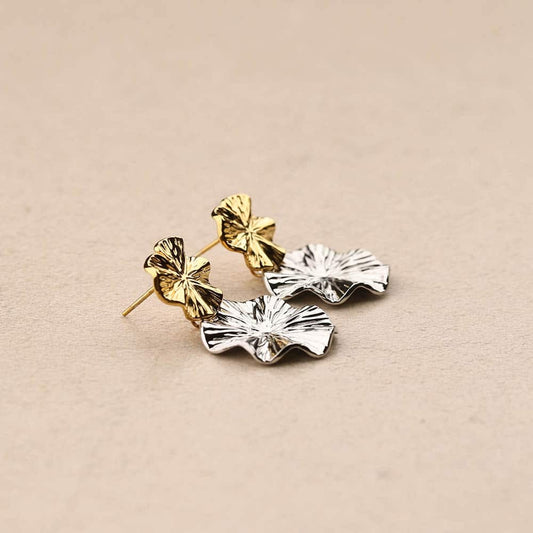 Nymea Water Lily Leaf Earrings Les Cleias