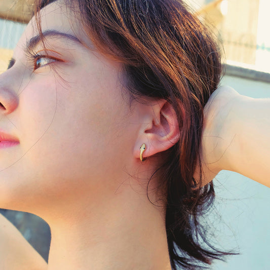 Mini Snake Hoop Earrings