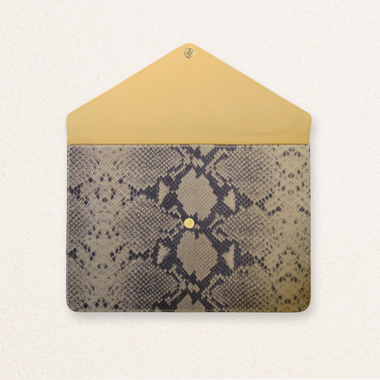 Snake patterned Leather Laptop sleeve