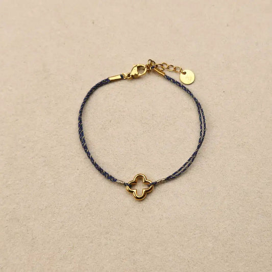 Sophia Clover Blue Lurex Thread Bracelet