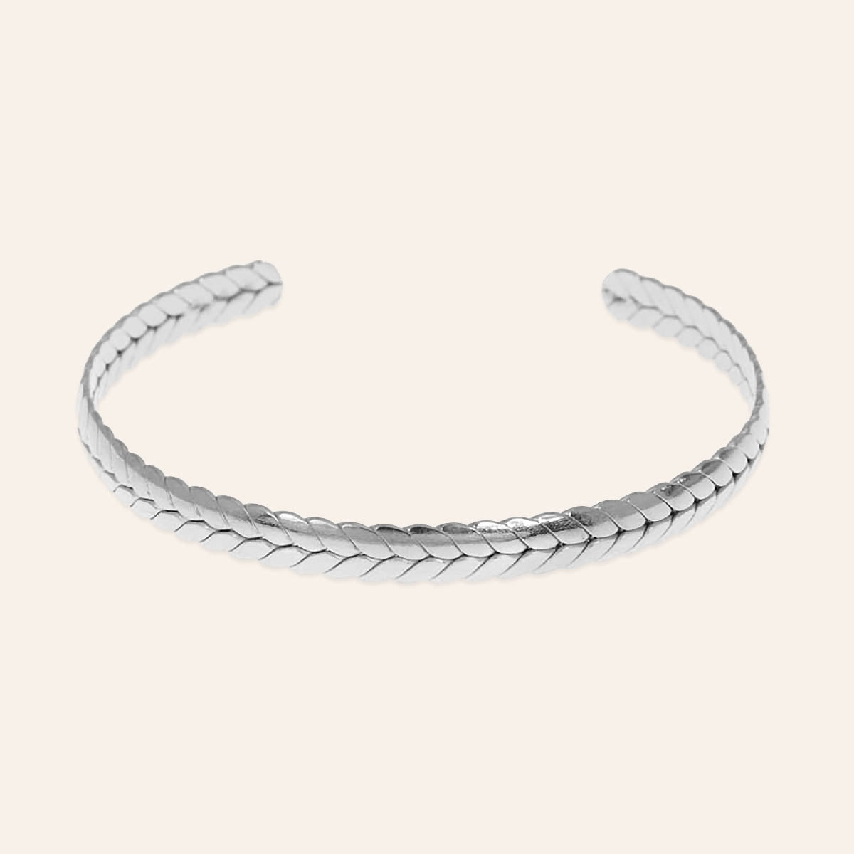 Braided steel bangle