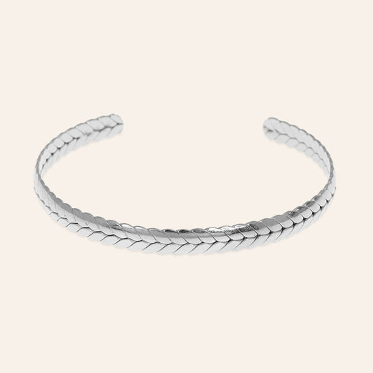 Braided steel bangle