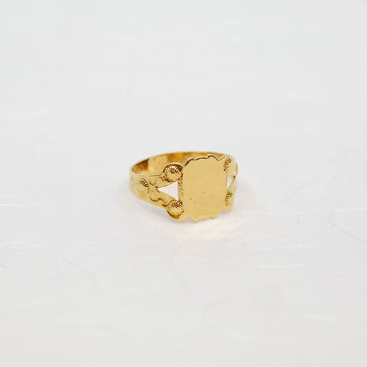 Knight Square Medal Ring