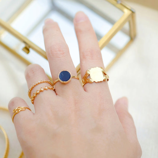 Knight Square Medal Ring