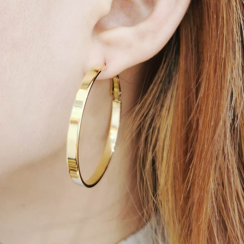 Flat Hoop Earrings