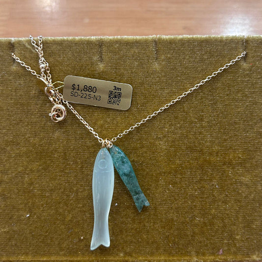 DUO Salmon fish 3m Necklace