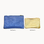 Light Pink Metallic Zip Pouch L