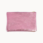 Light Pink Metallic Zip Pouch L
