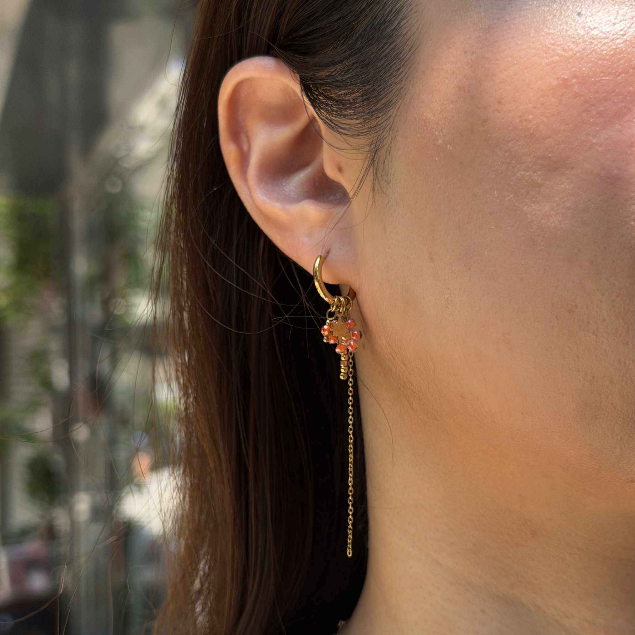 Orana Flower Chain Earrings