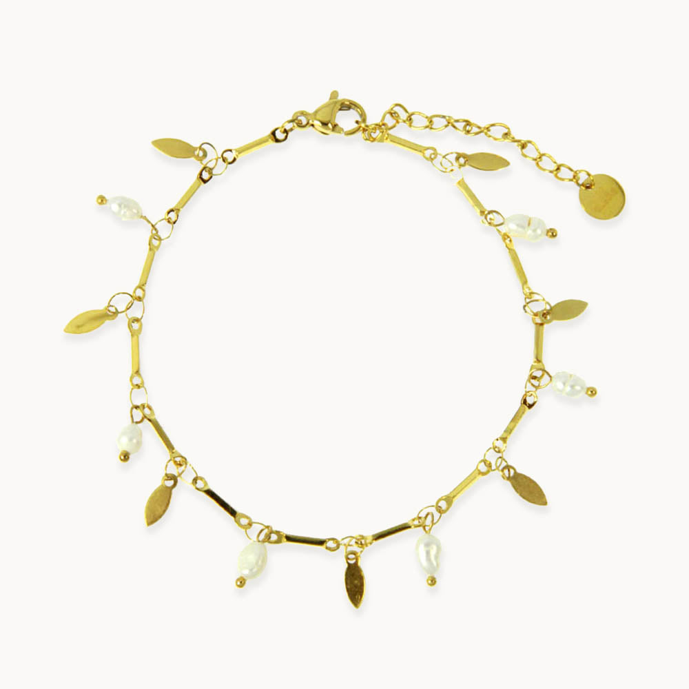 pearls-leaves ST bracelet