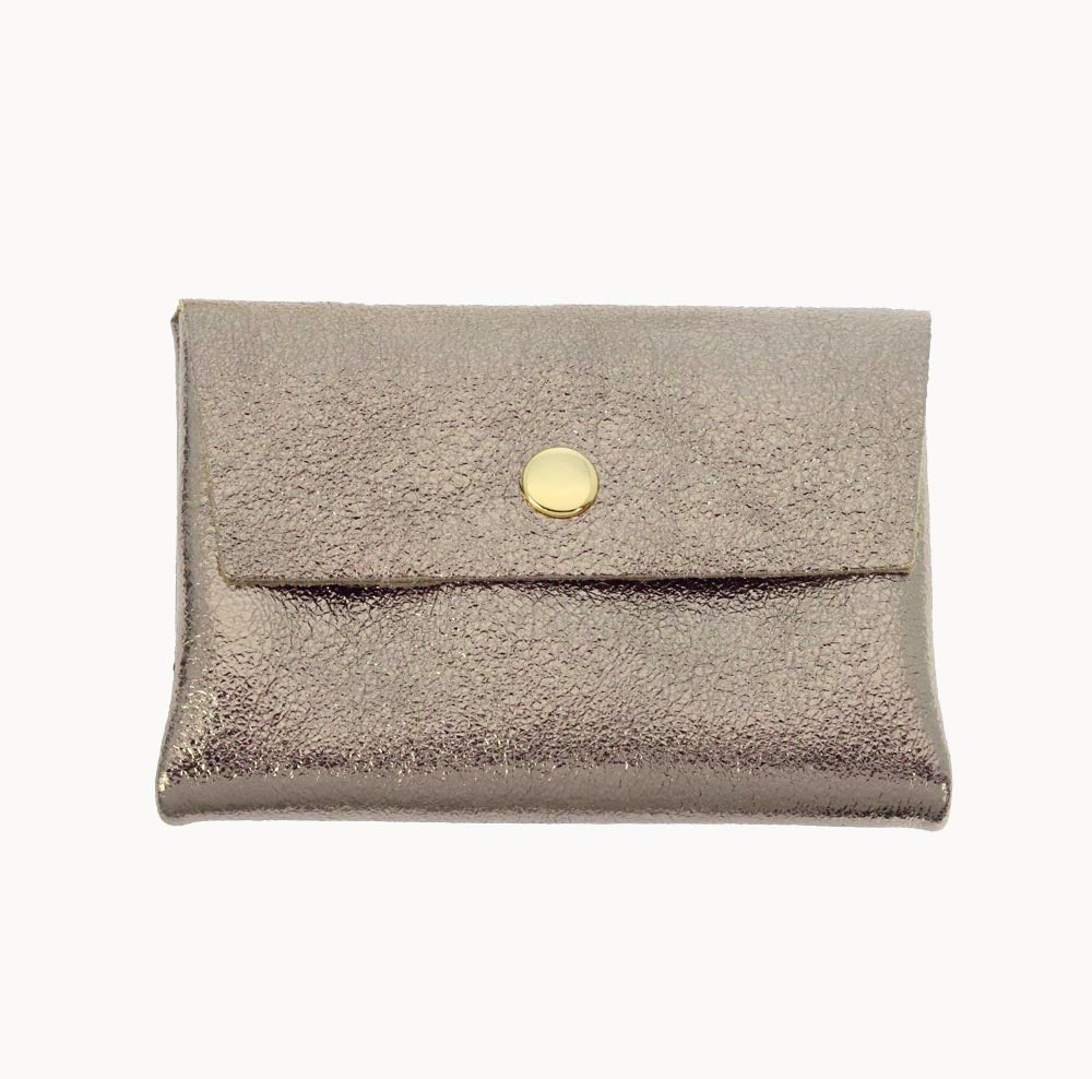 Champagne Gold Metallic Two Layer Wallet