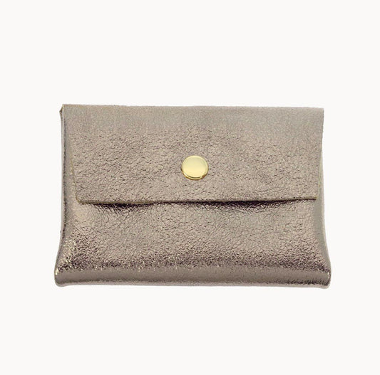 Champagne Gold Metallic Two Layer Wallet