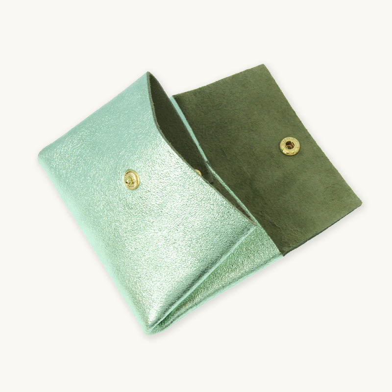 Mint Metallic Two Layer Wallet