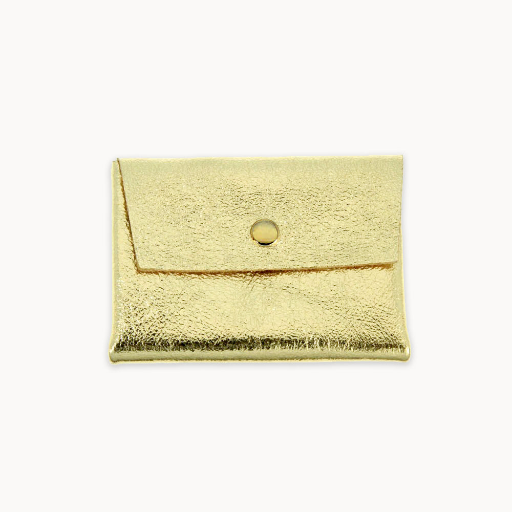 Gold Metallic Two Layer Wallet