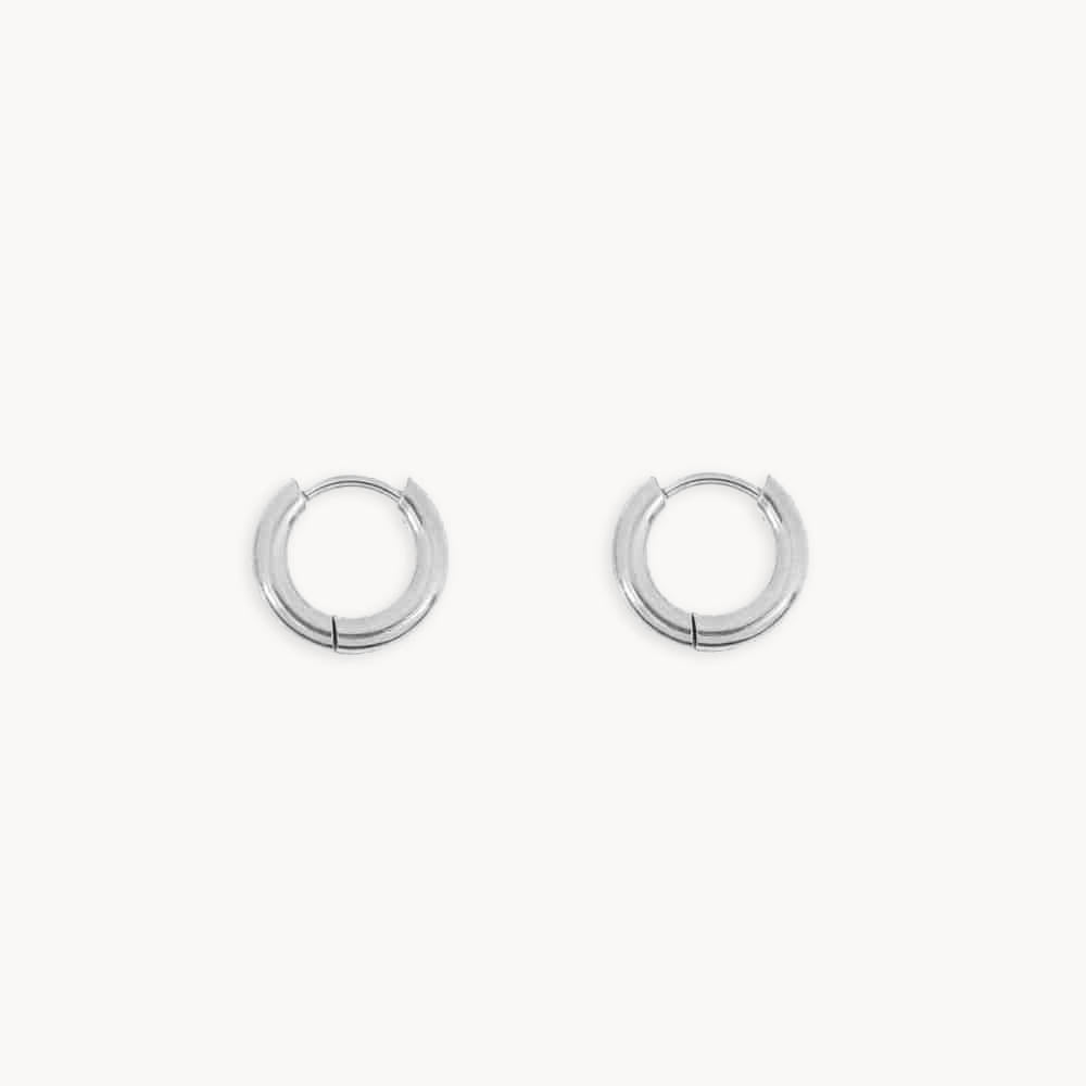 Thick Round Hoop Earrings