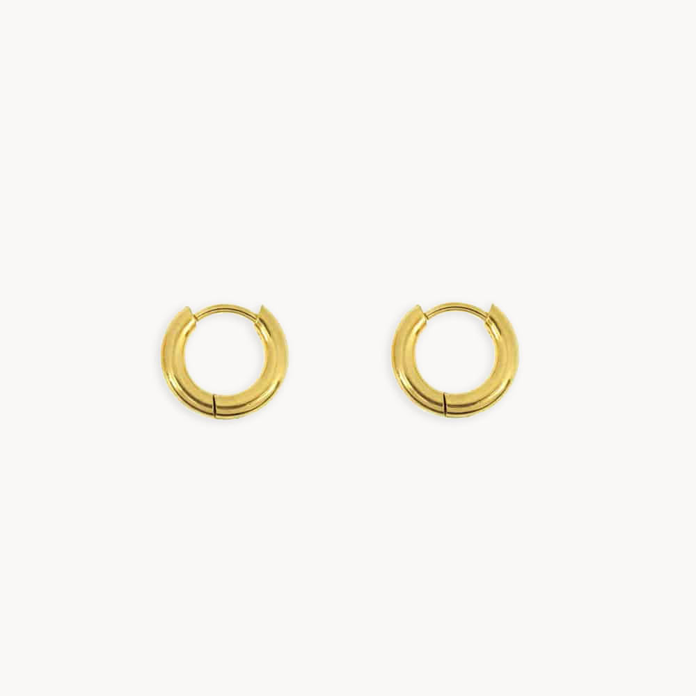 Thick Round Hoop Earrings