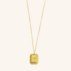 Rectangle Star Pendant Necklace