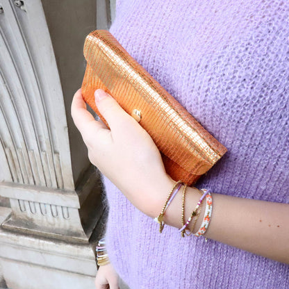 Purple Glitter Pattern Twin clutch bag