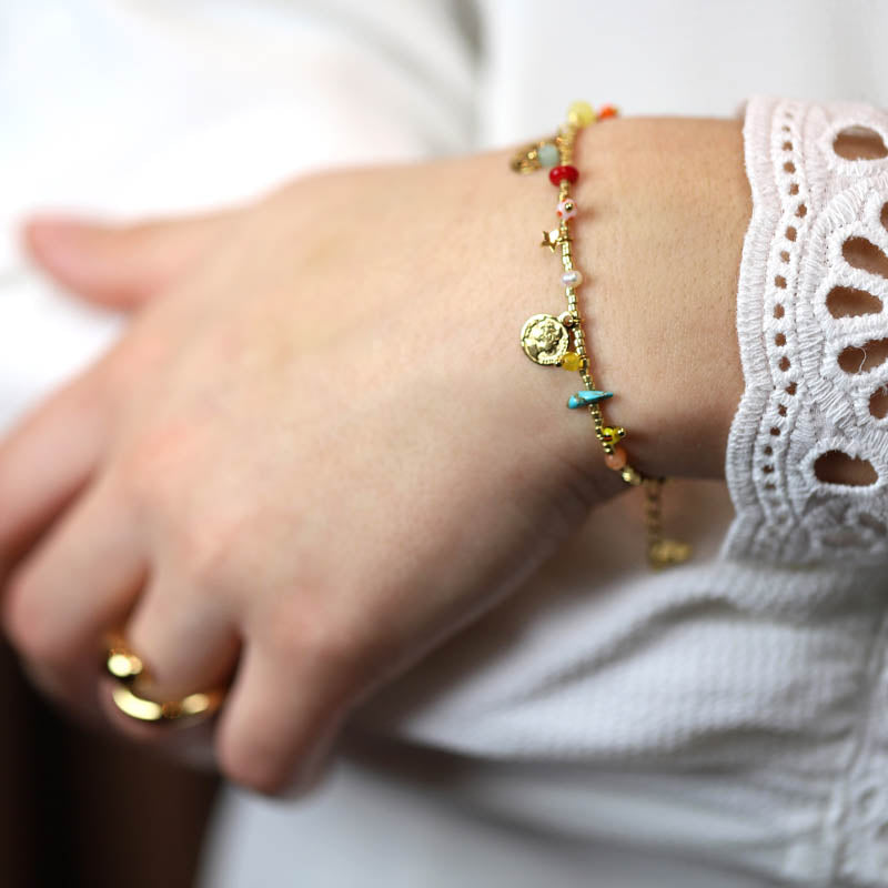 Silas Medallions Stone Bracelet