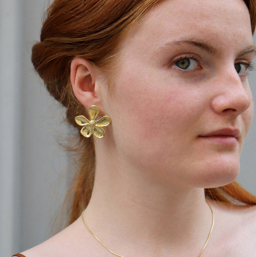 Ranunculus Big Flower Earrings