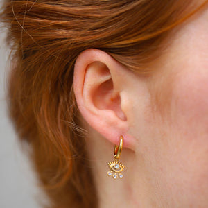 Eye On me Hoop Earrings