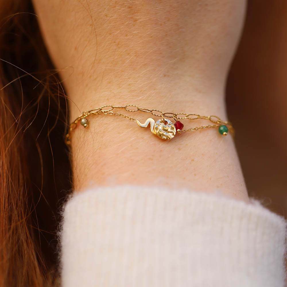 Luckie snake double-row bracelet