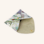 Floral Printed Silver Mini Origami Wallet