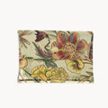 Floral Printed Gold Metallic Two Layer Wallet