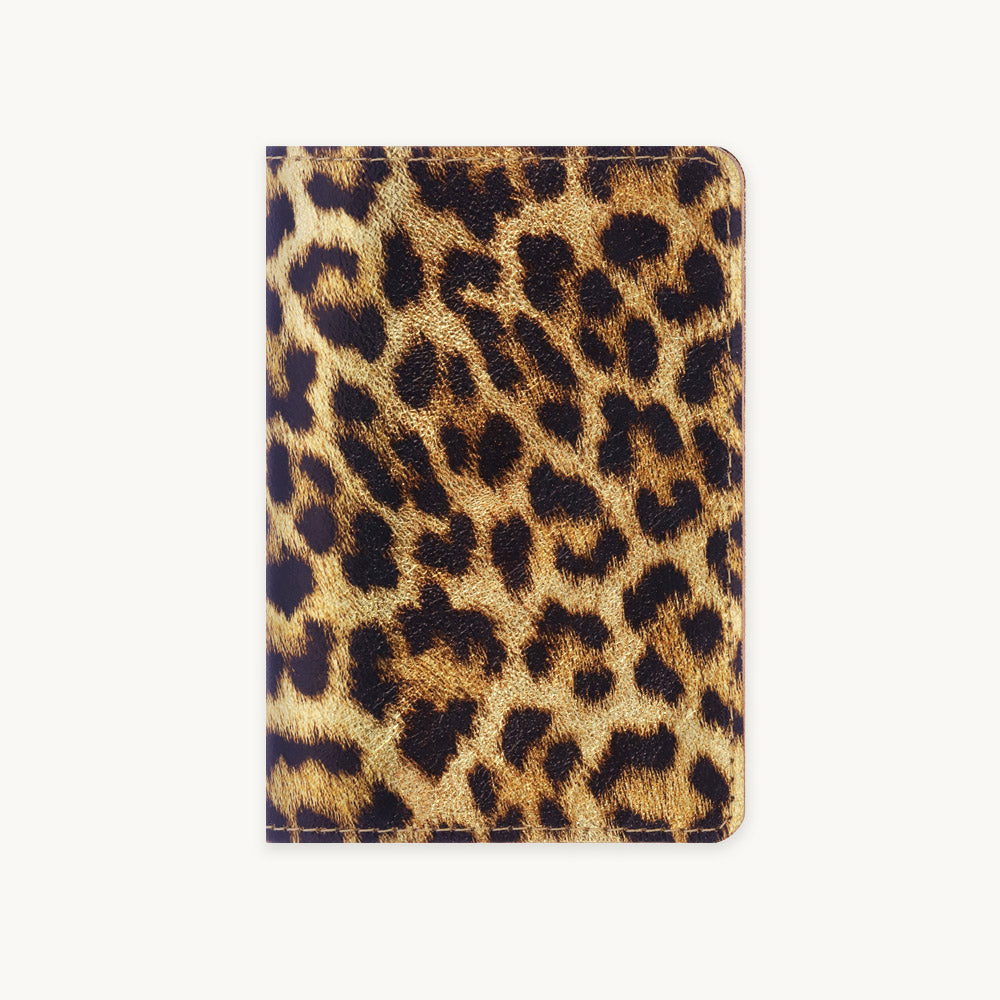 Leopard Leather Passport Cover