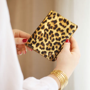 Leopard Leather Passport Cover