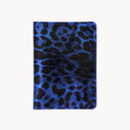 Royal Blue Leopard Leather Passport Cover
