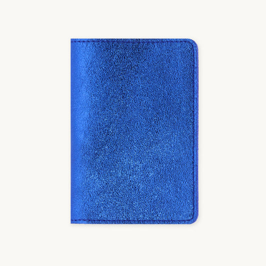 Electric Blue Leather Passport Cover