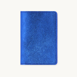 Electric Blue Leather Passport Cover